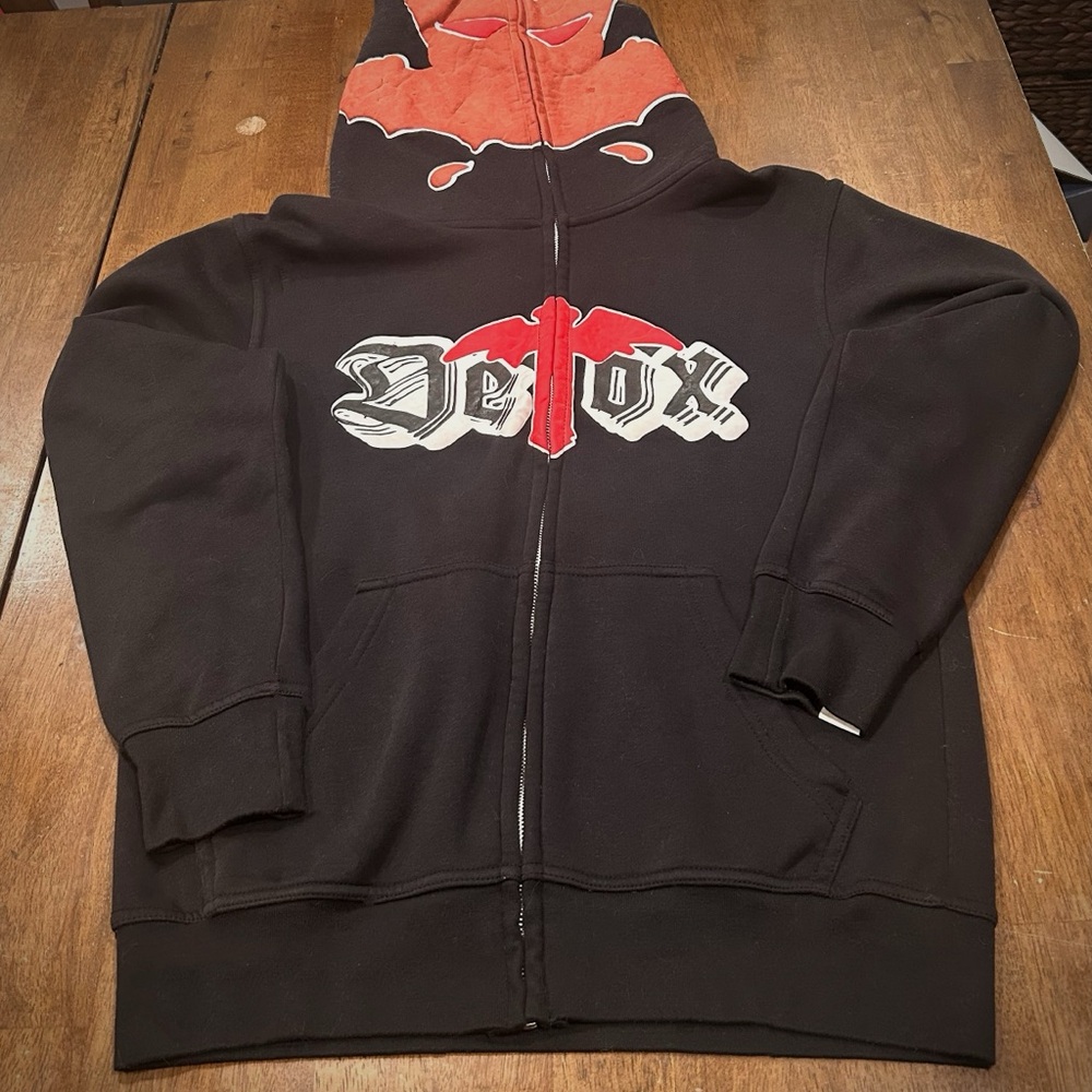 Detox Black and Red Graphic Men's Jacket